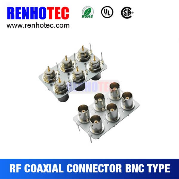 3 x 2 stainless steel bnc female connectors